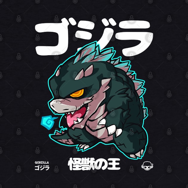 Chibi Gojira by mankeeboi